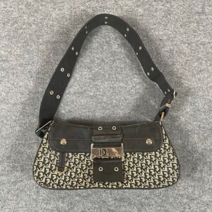 VTG Christian Dior Street Chic Columbus Trotter Black Baguette Bag Monogram